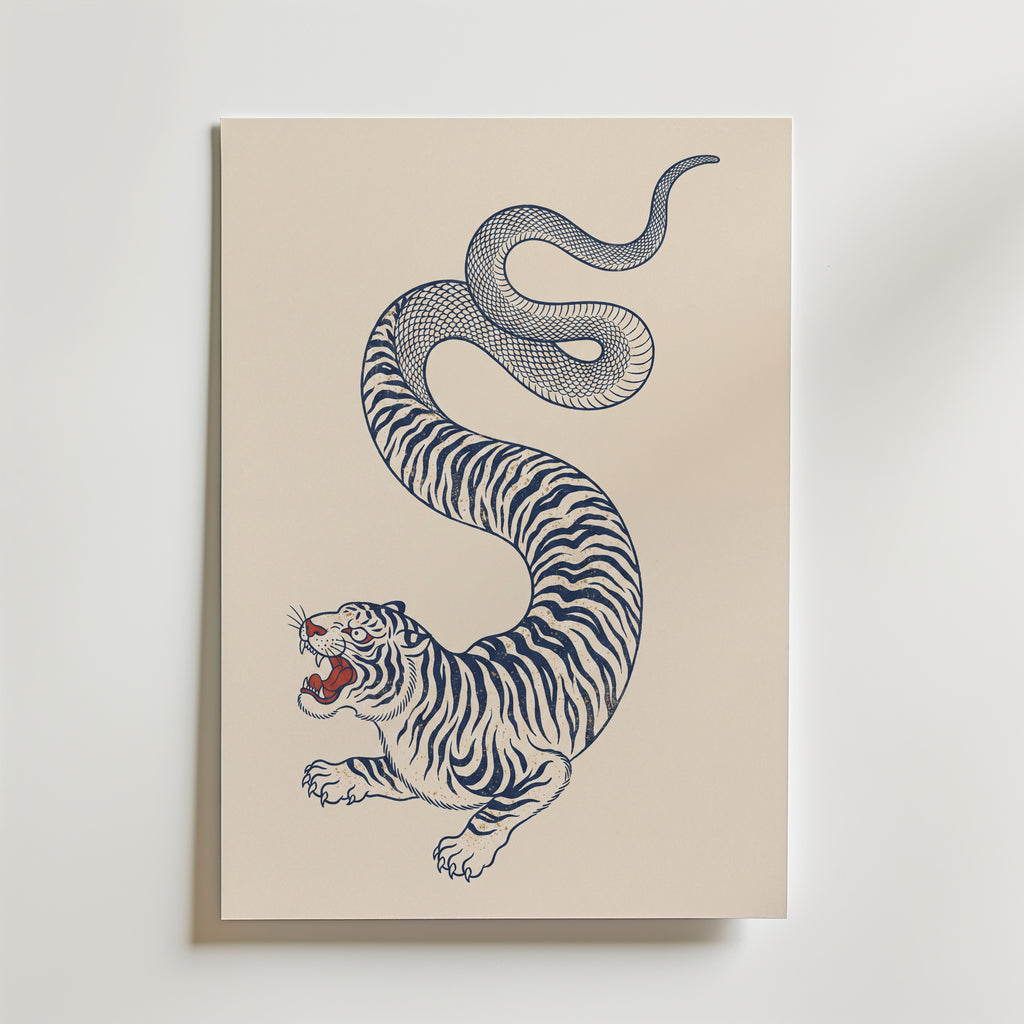 Tiger Serpent I Poster – canvas utan passepartout