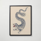 Tiger Serpent I Poster – svart ram