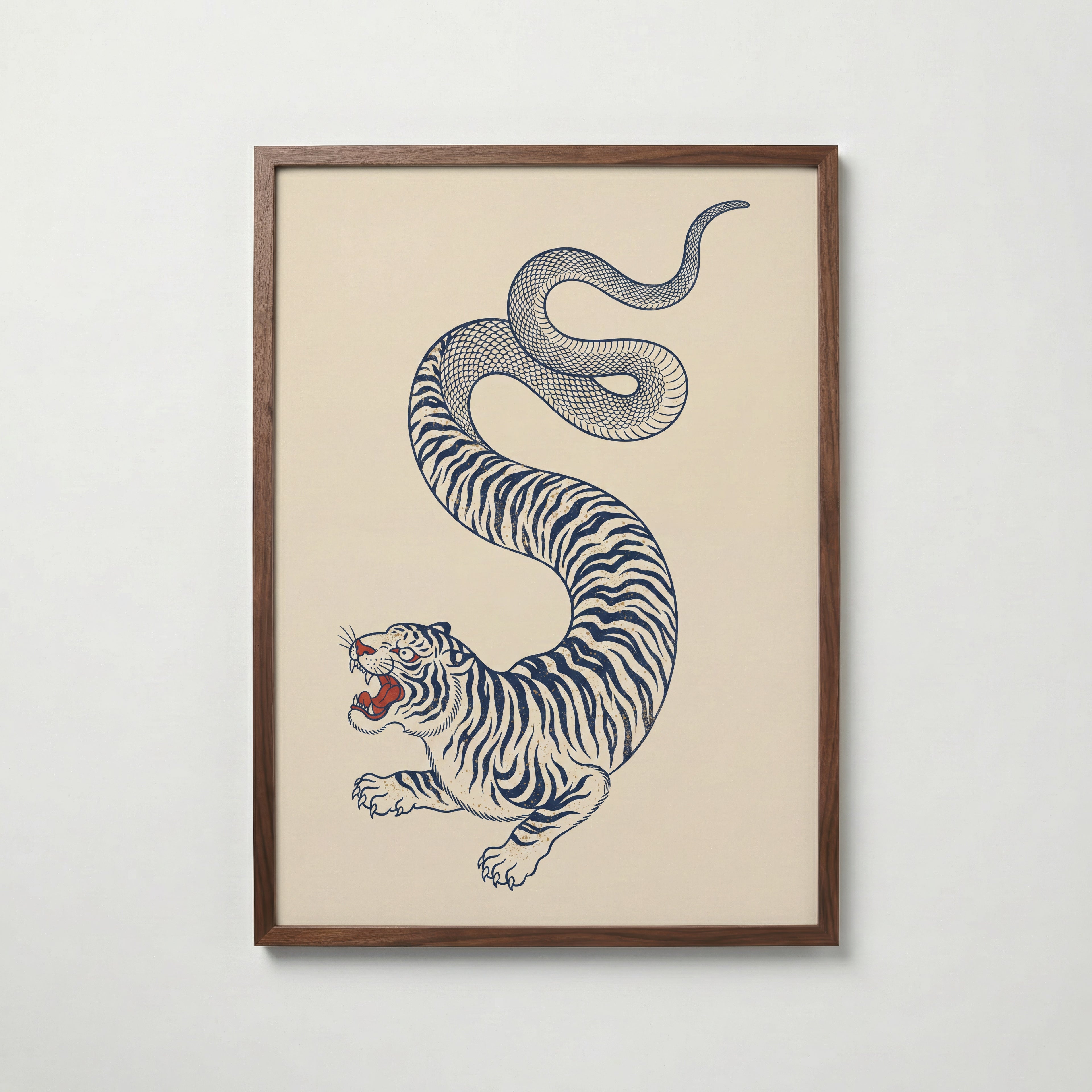 Tiger Serpent I Poster – valnötsram