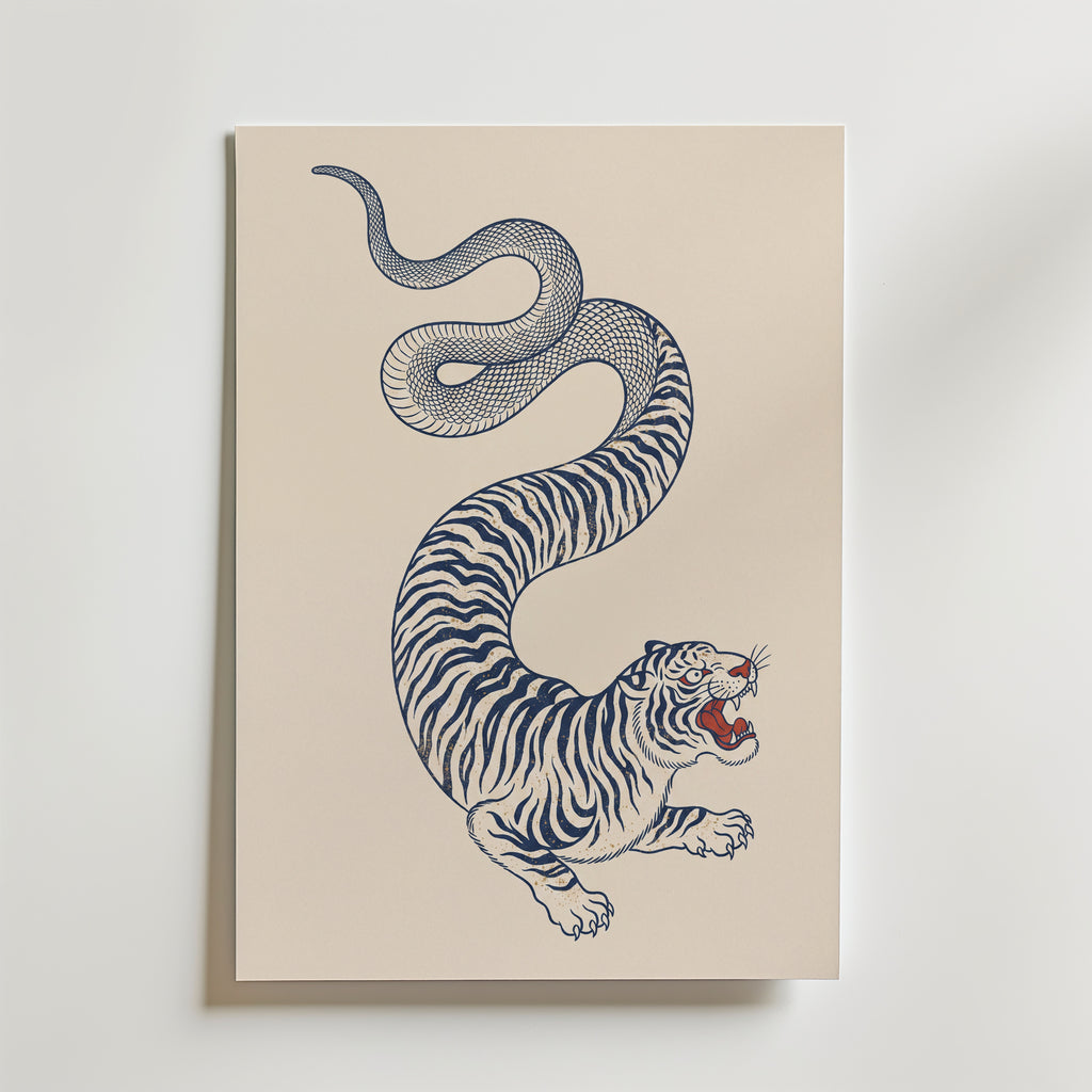 Tiger Serpent II Poster – canvas utan passepartout