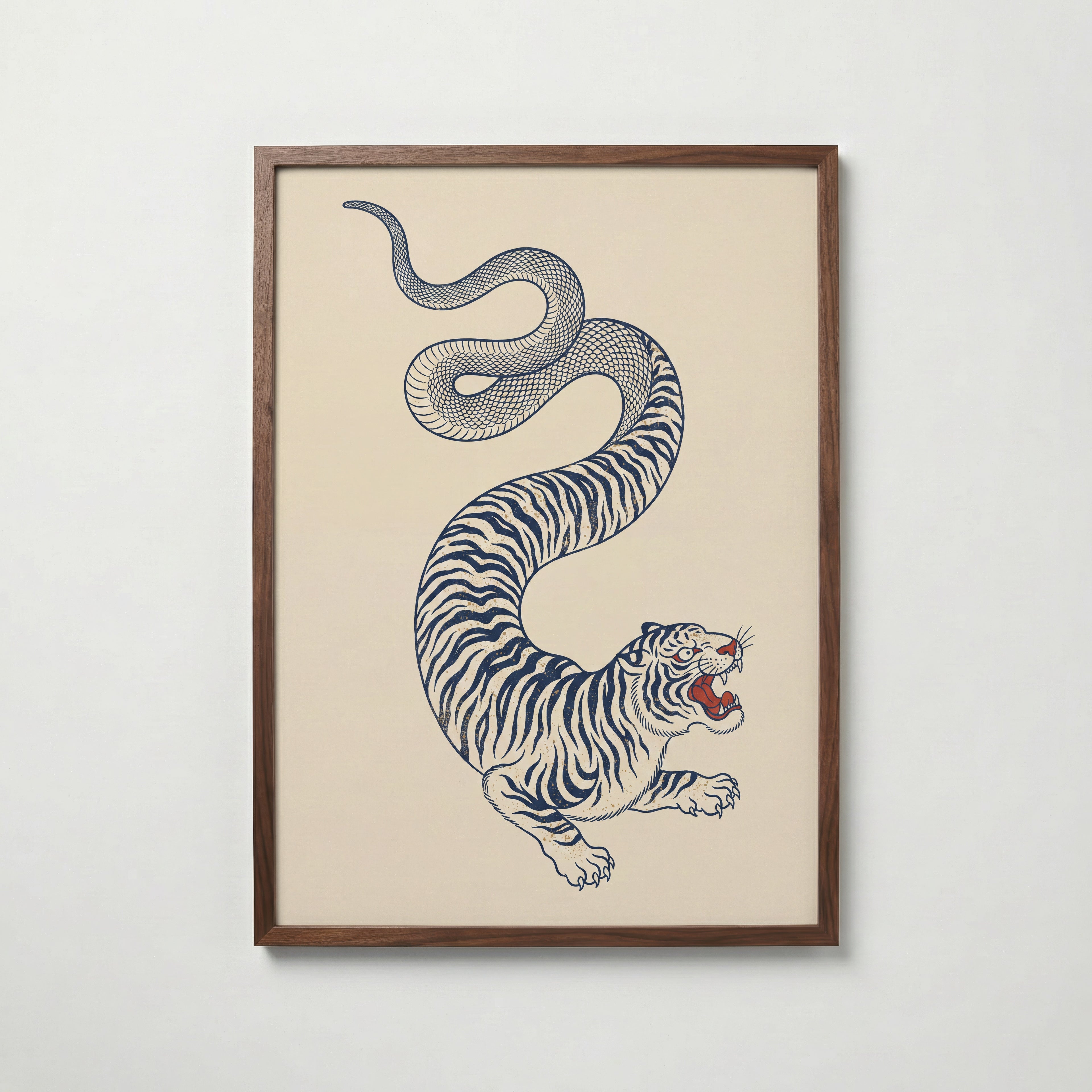 Tiger Serpent II Poster – valnötsram