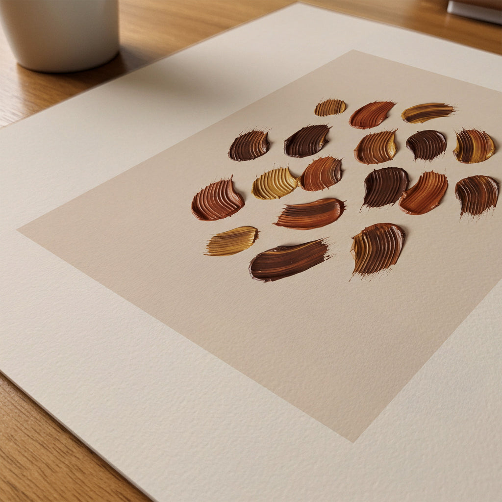 Umber Scatter Poster – närbild på papper
