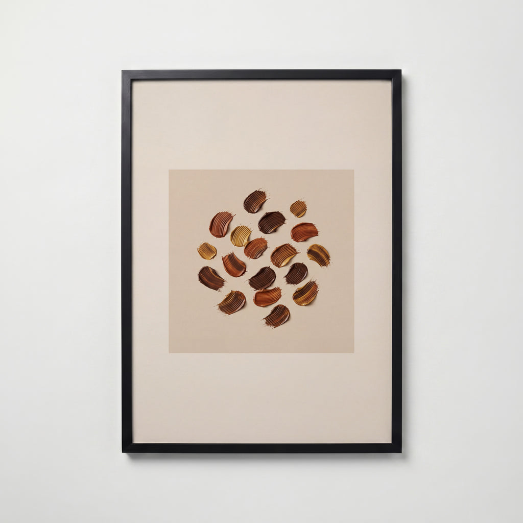 Umber Scatter Poster – svart ram