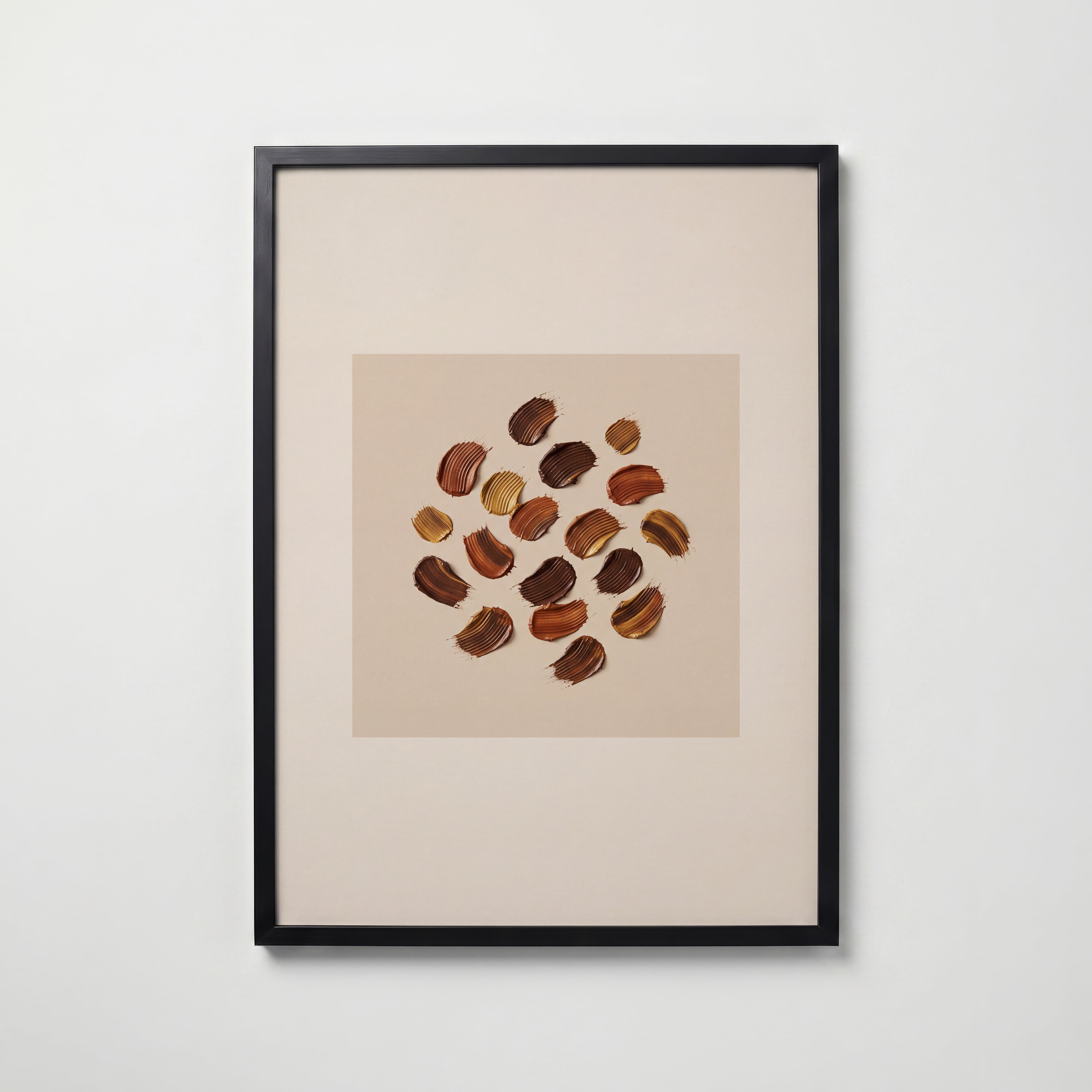 Umber Scatter Poster – svart ram