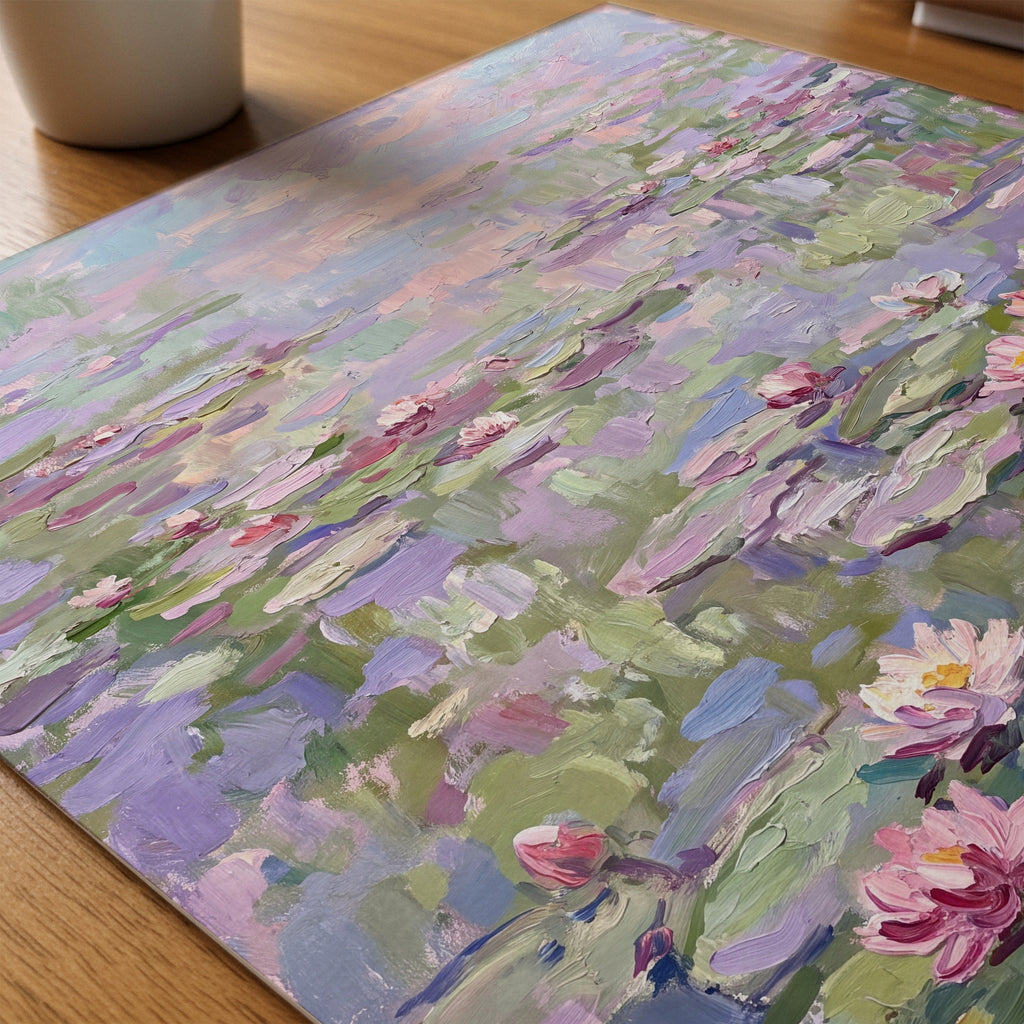 Waterlily Pond Poster – närbild på papper