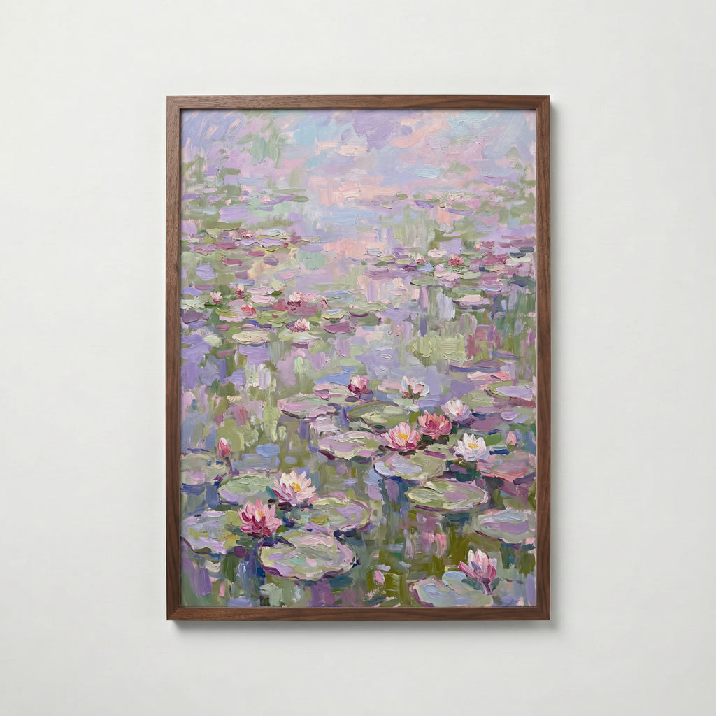 Waterlily Pond Poster – valnötsram