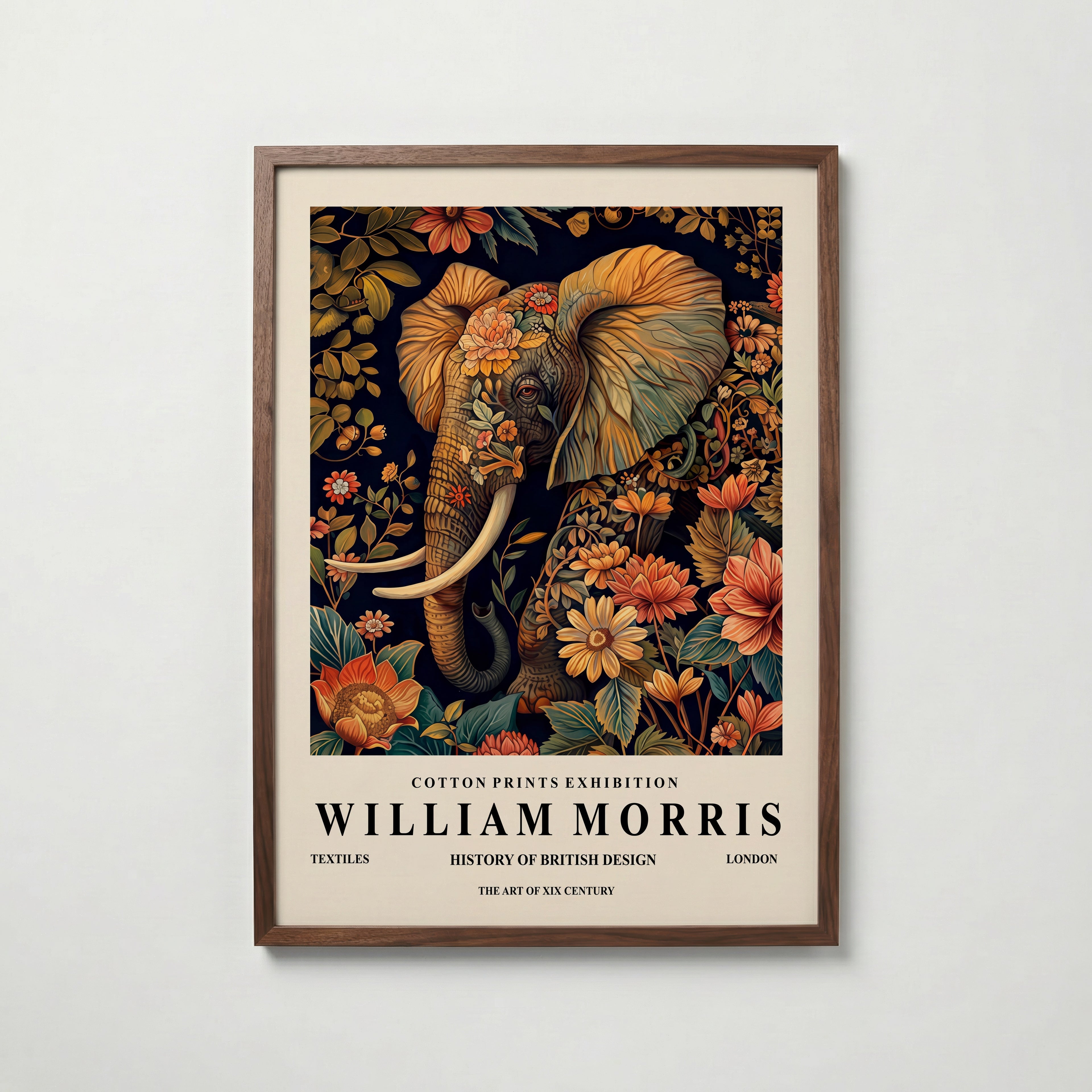 William Morris Elephant Poster – valnötsram