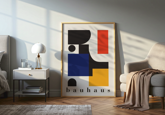 Bauhaus Geometriske Former Plakat