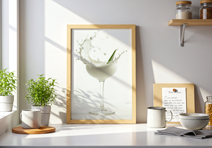 Foam Champagne Drink Poster