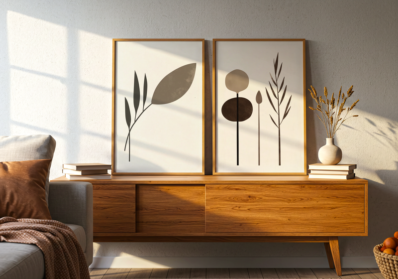 Abstract Garden Shapes Poster