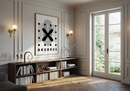 Bauhaus Abstrakt Blomst Plakat