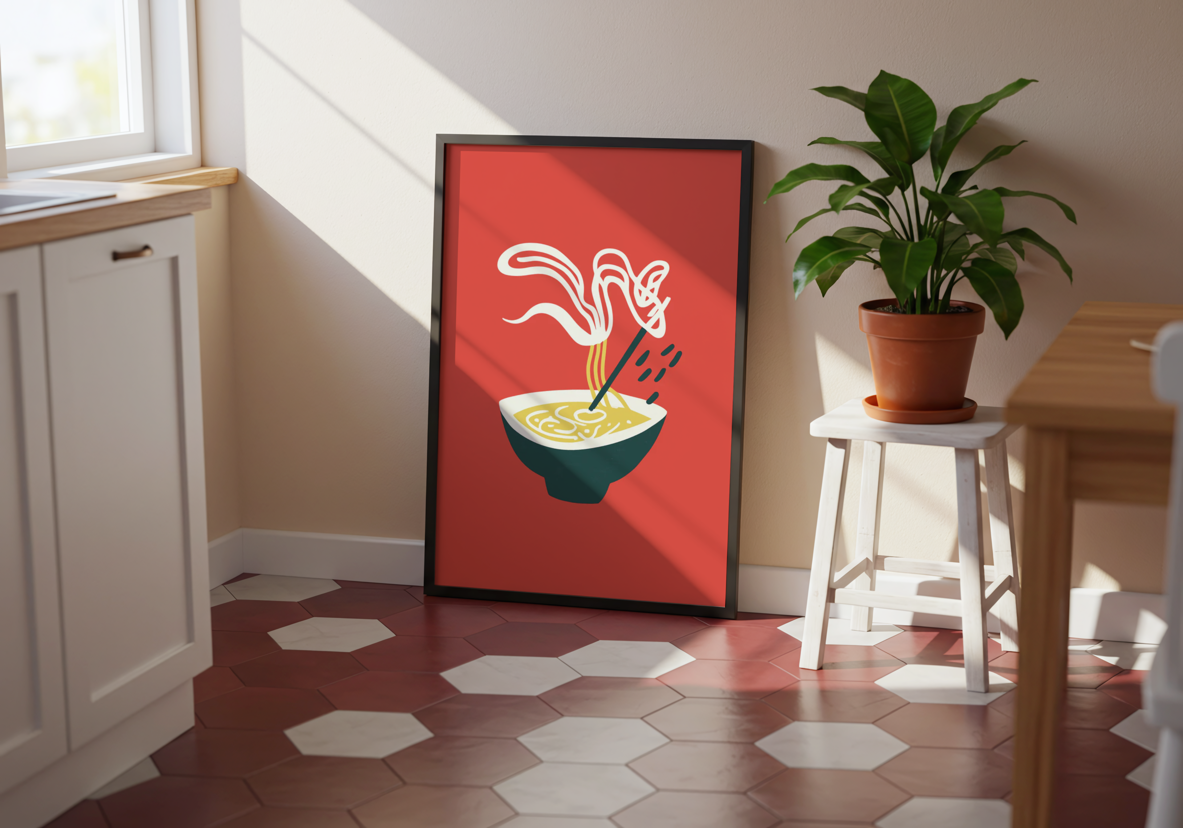 Steamy Ramen Bowl Poster