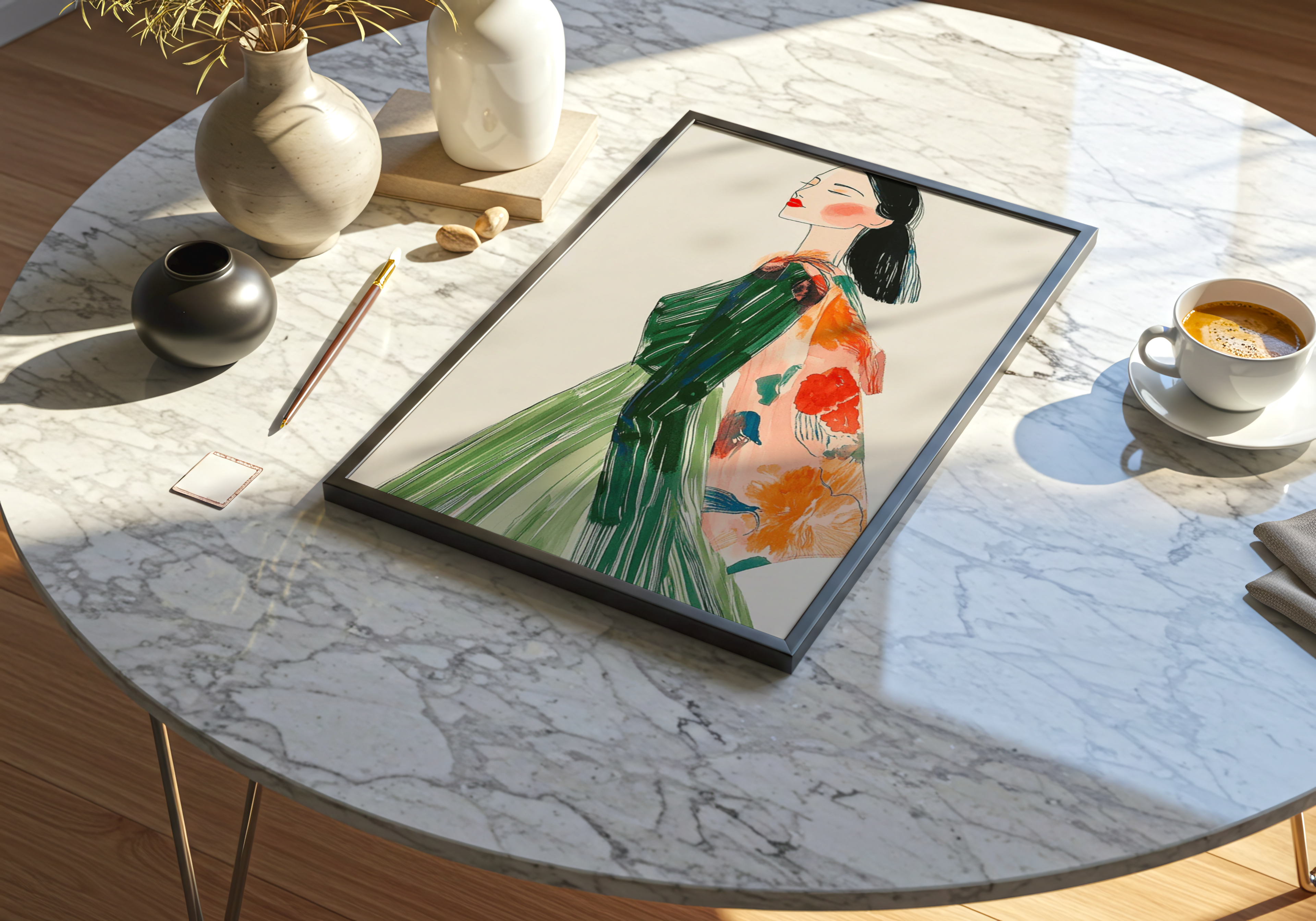 Woman With Coat Poster