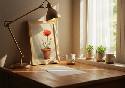 Potted Ped Poppy Flower poster