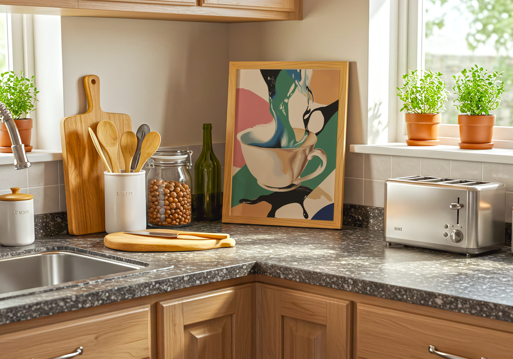 Abstract Melting Coffee Poster