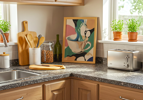 Abstract Melting Coffee Poster