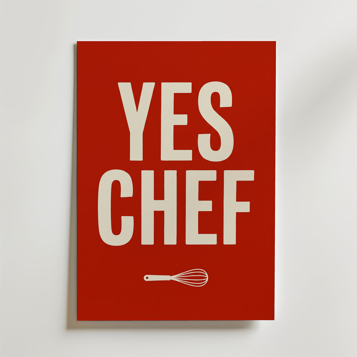 Yes Chef Poster – canvas utan passepartout