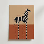 Zebratini Poster – canvas utan passepartout