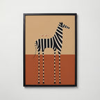 Zebratini Poster – svart ram